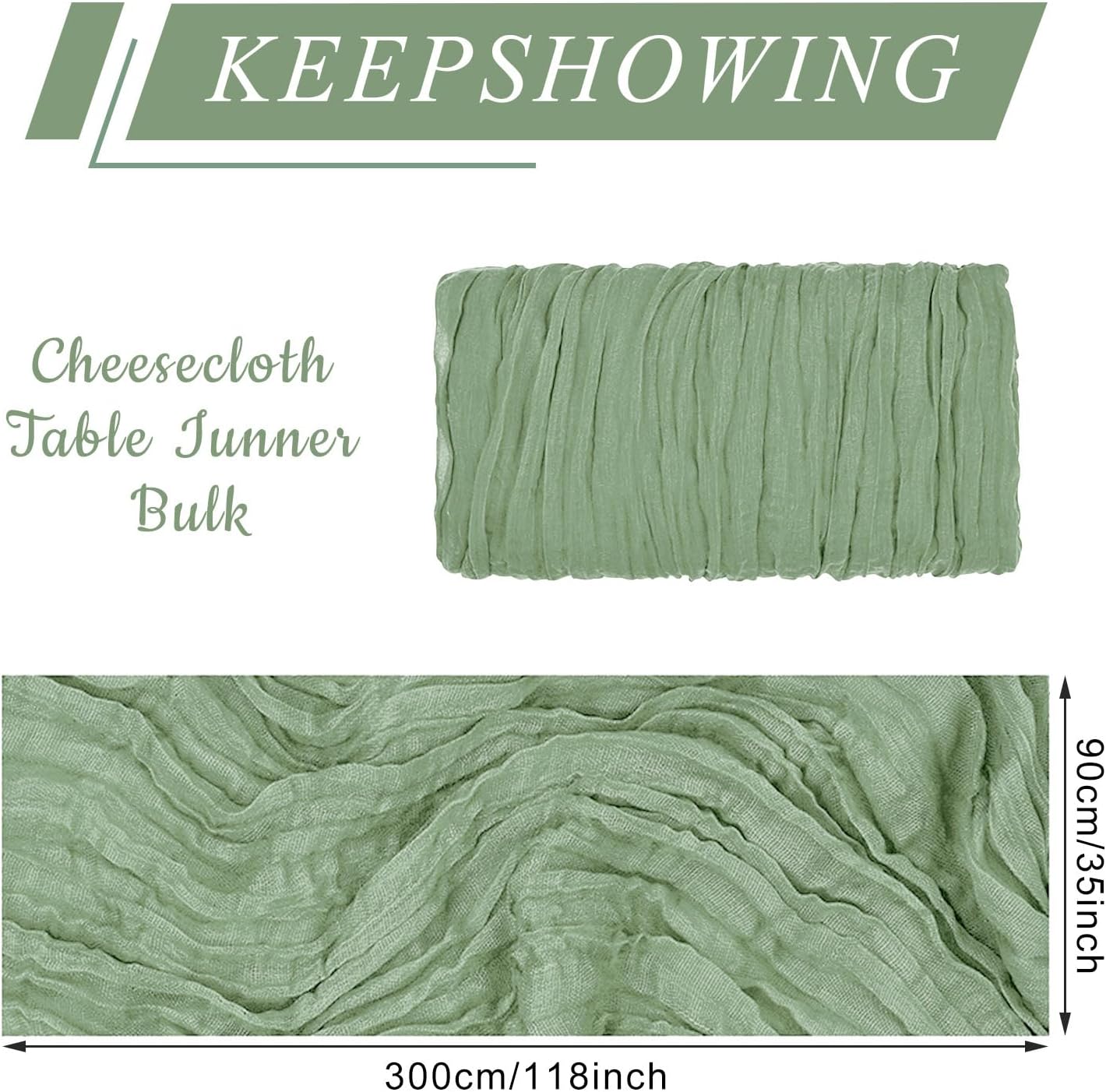Detalle 2 de 12 Pack Cheesecloth Table Runner 35 x 118