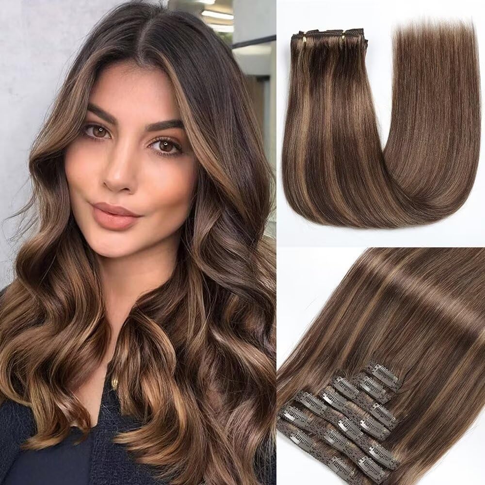 Detalle de GUDOZO Echthaar Clip-in Extensions 35 cm