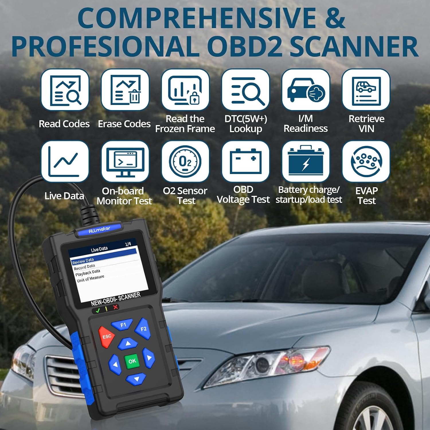 Thumbnail 2 de ALLmeter OBD2 Scanner 2.8" Colour Screen