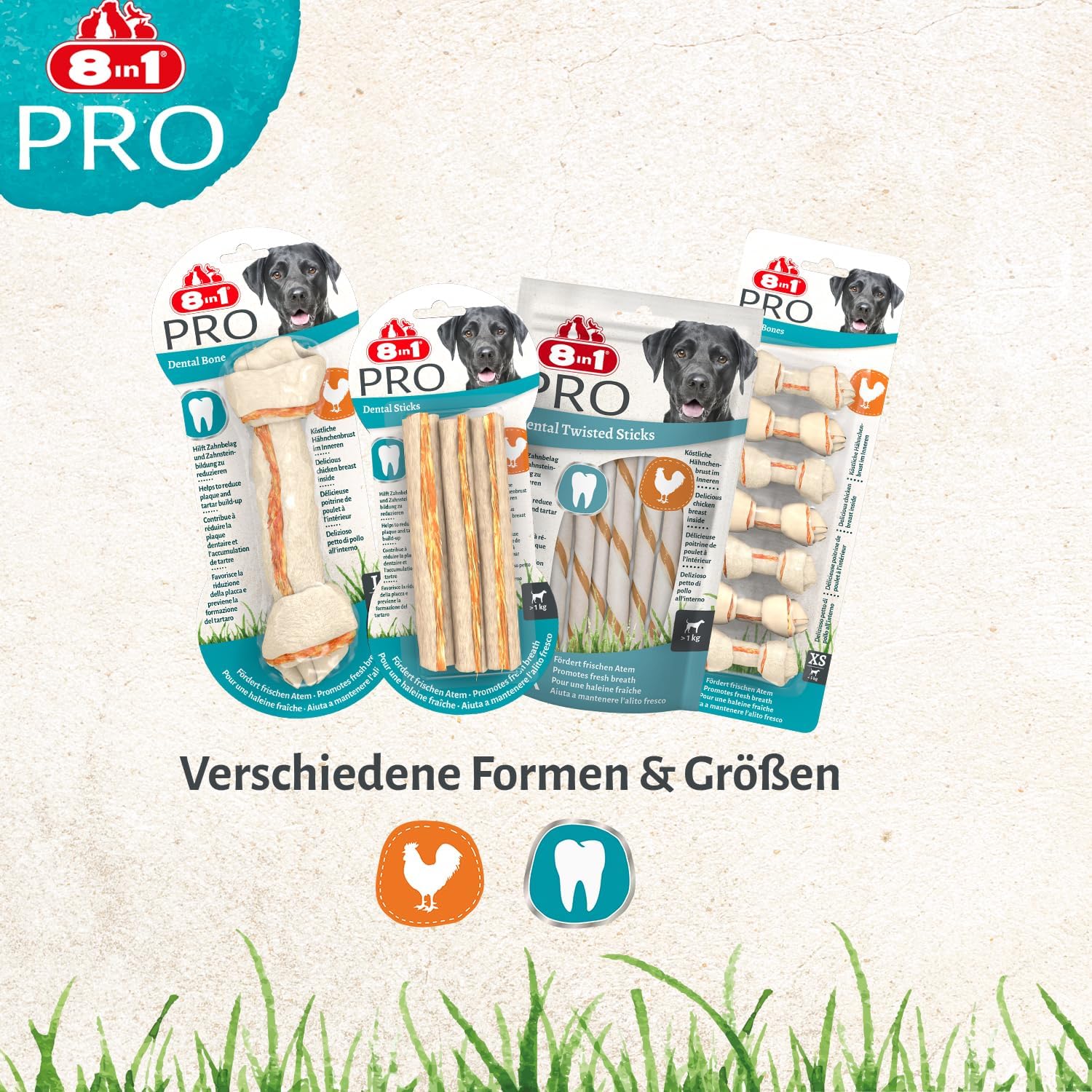 Thumbnail 6 de 8in1 Pro Dental Twisted Sticks – Kaustangen zur Zahnpflege für Hunde über 1 kg, 35 Stück