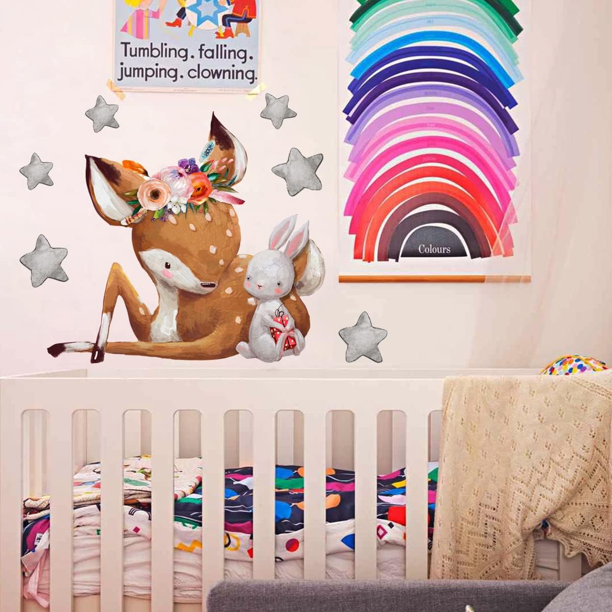 Thumbnail 1 de WandSticker4U Reh und Hase Aquarell 58x48 cm