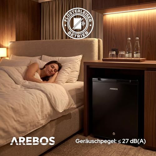 Detalle de Arebos Mini Kühlschrank 40 L – leise, kompakt und flexibel einsetzbar