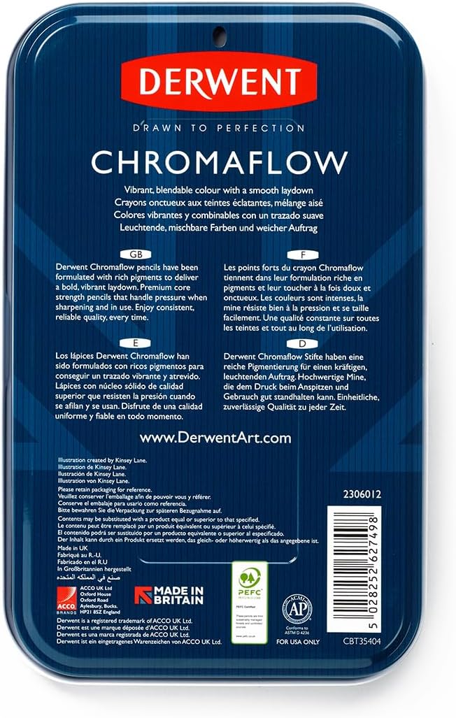 Detalle de Derwent Chromaflow Set 36 matite 3,5 mm 🎨