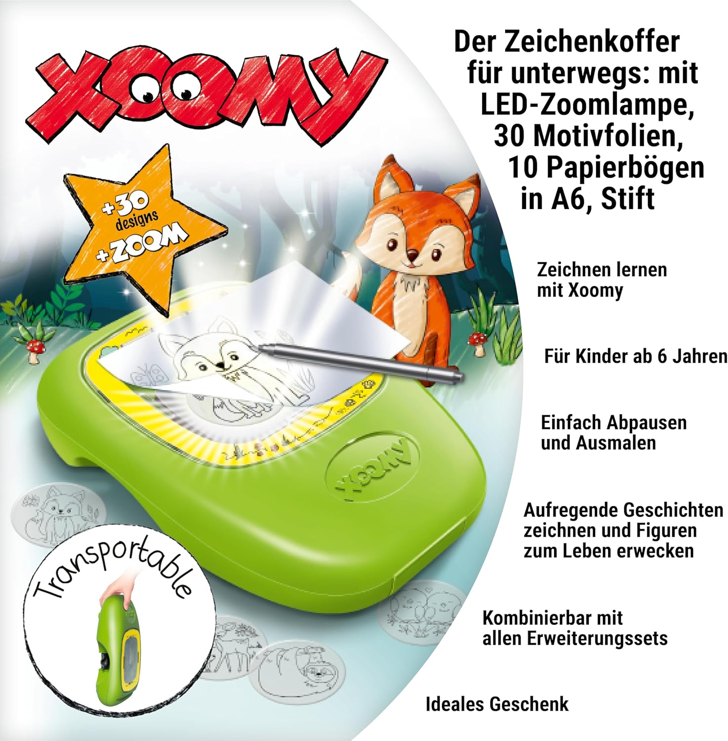 Thumbnail 2 de Ravensburger Xoomy Midi Cute Animals – Projektor zum Zeichnen süßer Tiere ab 6 Jahren