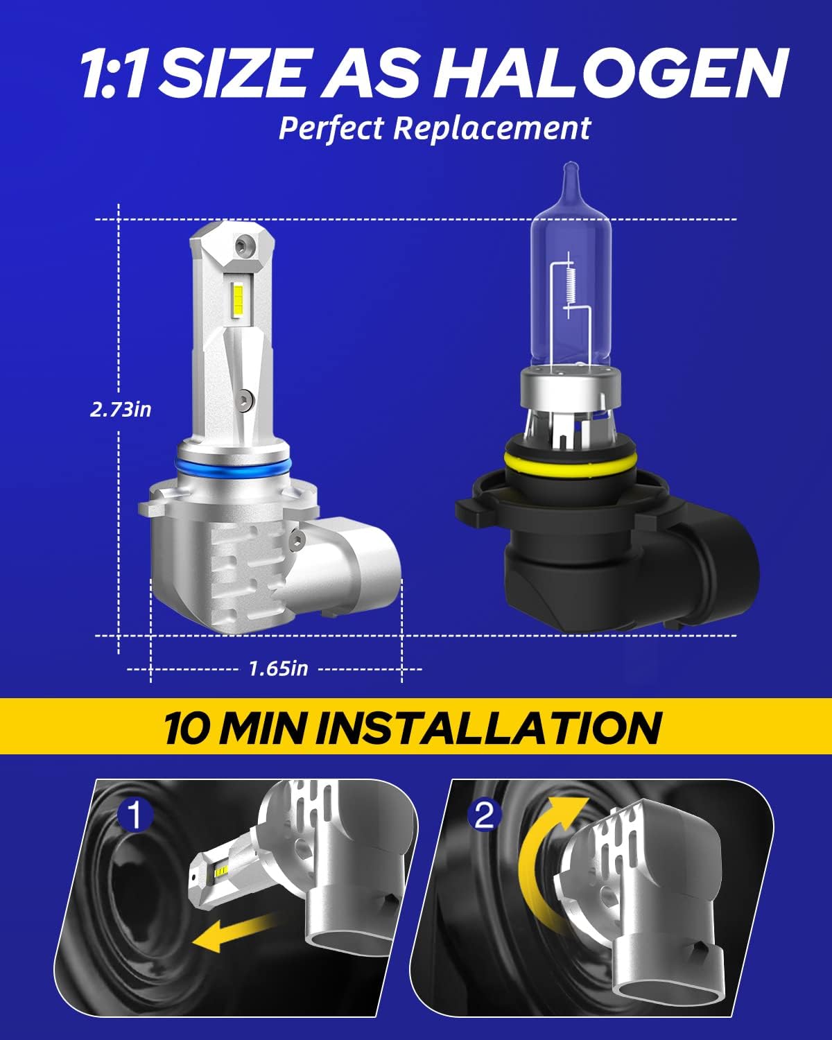 Thumbnail 2 de AUTOONE 2026 Upgraded 9006 Headlight Bulbs (HB4) – 50,000 Lumens, 1000% Brightness, Easy 10-Minute DIY Install