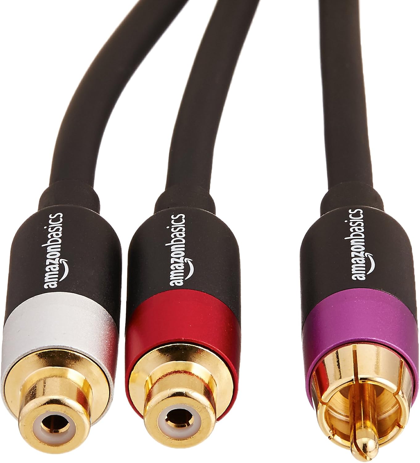 Detalle 2 de Amazon Basics Cable USB en Y RCA, chapado en oro, 30.5 cm, negro