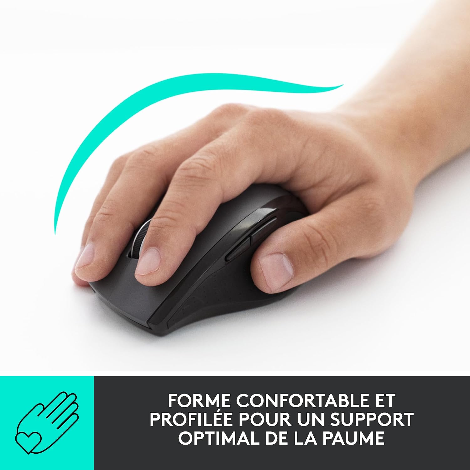 Detalle de Logitech M705 Marathon sans Fil: Souris ergonomique avec récepteur Unifying et défilement rapide