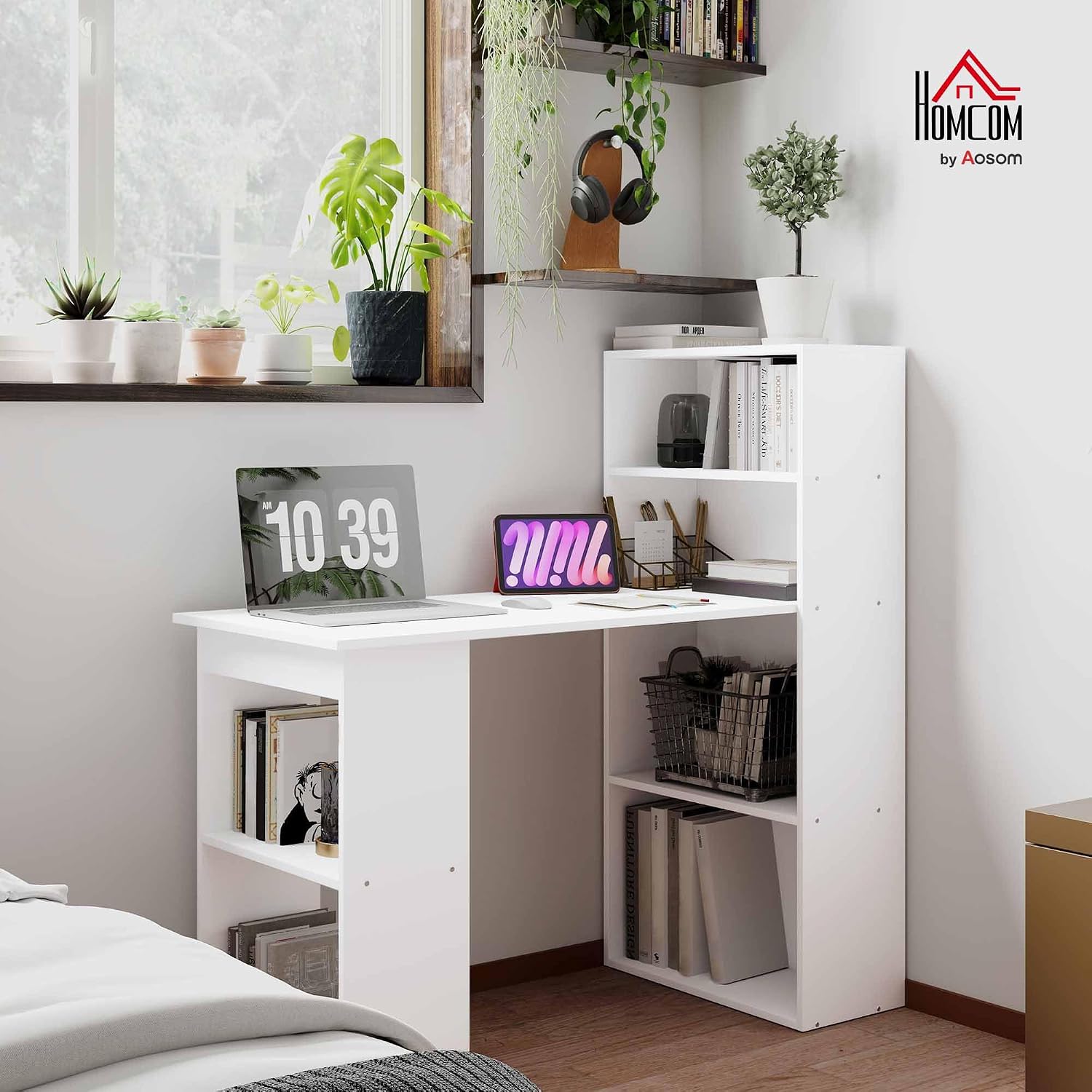 Detalle 2 de HOMCOM Bureau Informatique 120 x 55 x 120 cm