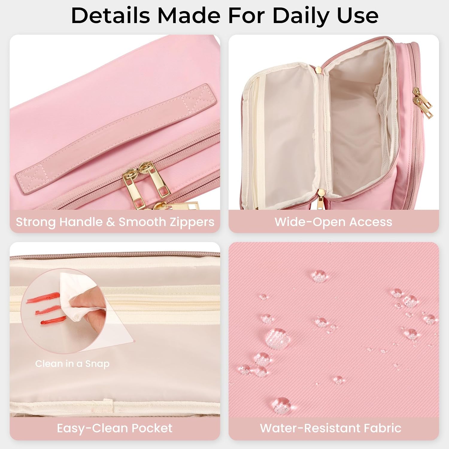 Thumbnail 4 de HauteHues Travel Makeup Bag, 9.6 x 5.9 x 5.3 Inches