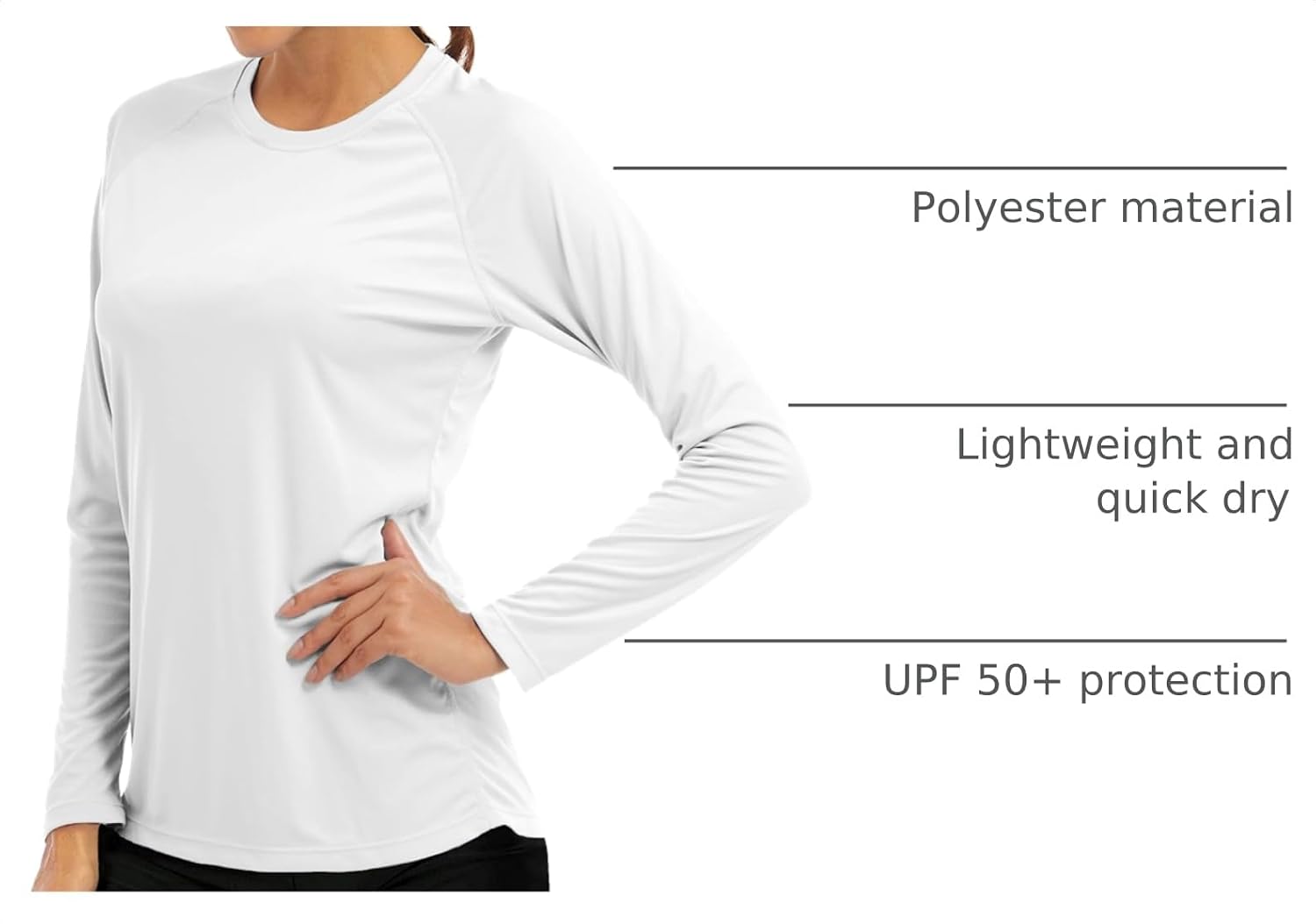 Detalle de MAGCOMSEN Women's Long Sleeve UPF 50+ Sun Protection Shirt