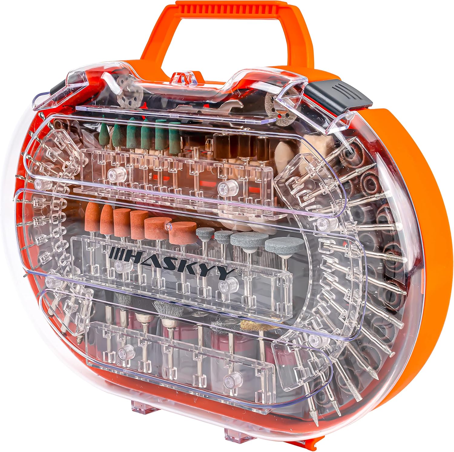 Detalle de HASKYY Kit multifonctions 276 pièces : accessoires et outils rotatifs compatibles Dremel