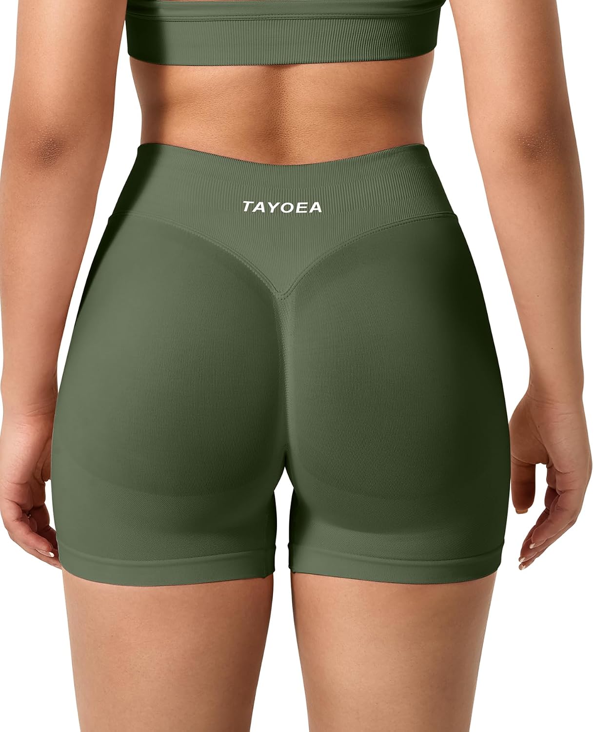 Detalle de TAYOEA Sport Shorts Damen Scrunch Kurze Sporthose – Push Up, Nahtloses Design, Butt Lifting