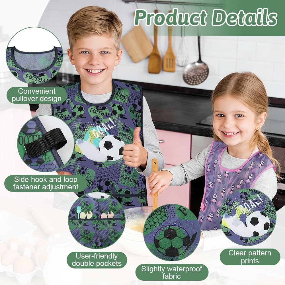 Thumbnail 2 de DiULi Grembiule per Bambini: Grembiule da Cucina regolabile con Tasche, design cartoni animati