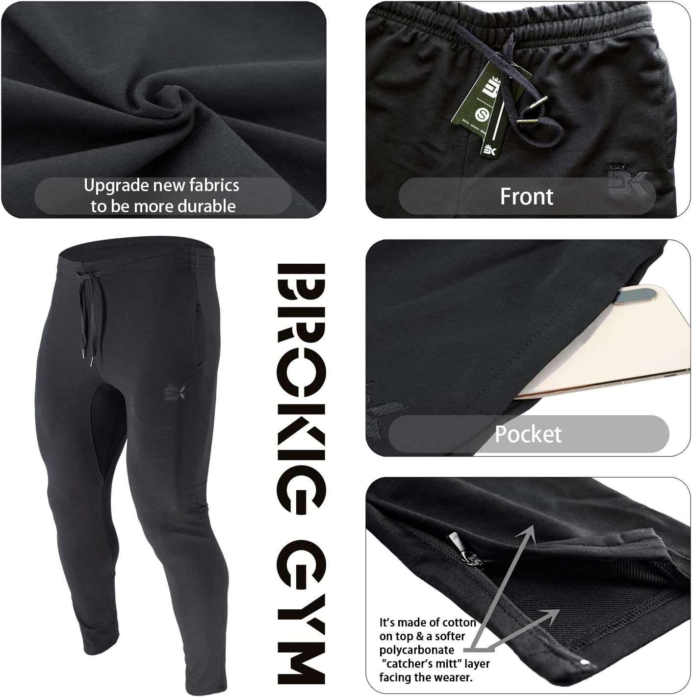Detalle 2 de BROKIG Men's Joggers with Ankle Zippers