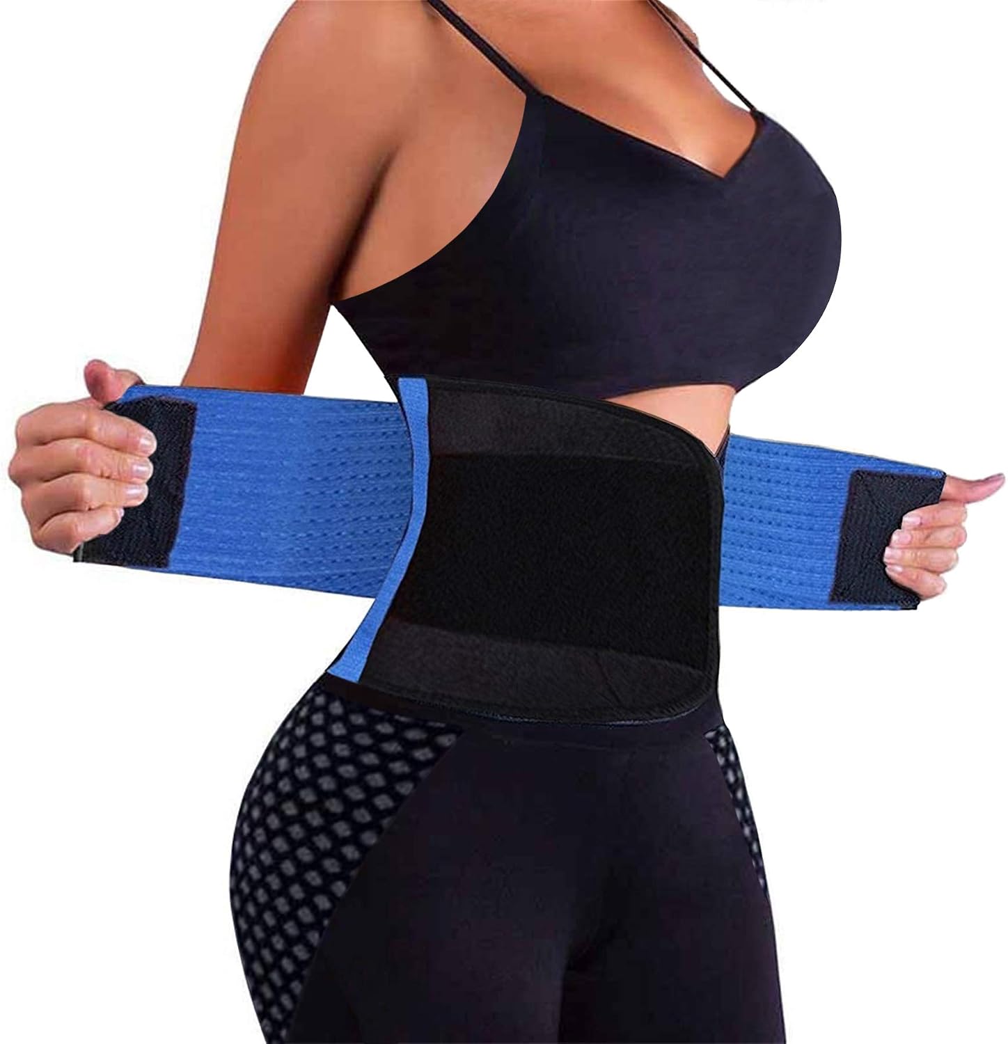 Detalle de VENUZOR sweat waist trainer for women, adjustable neoprene waist cincher belt