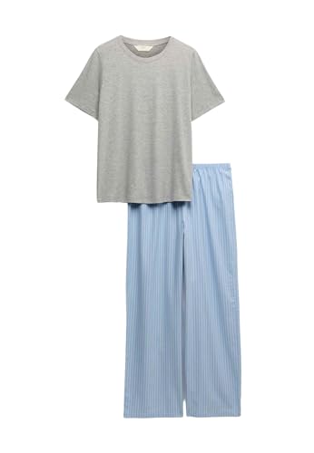 Detalle de Pigiama Regular Fit Grigio Mix di Marks & Spencer – 100% cotone, comfort everyday