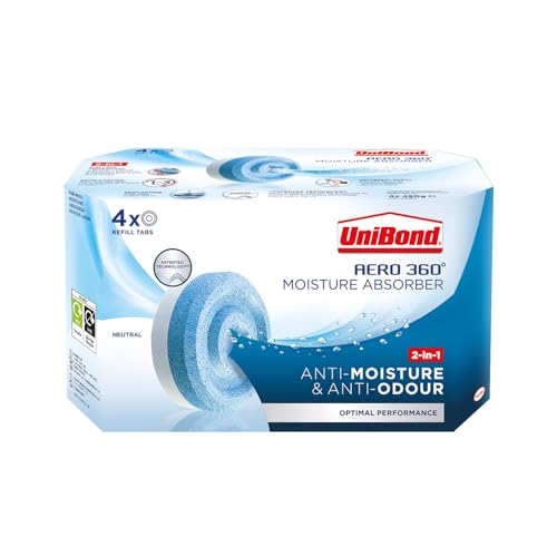 Detalle 2 de UniBond AERO 360° Moisture Absorber Neutral Refill Tab, 450 g (Pack of 4) – practical moisture control