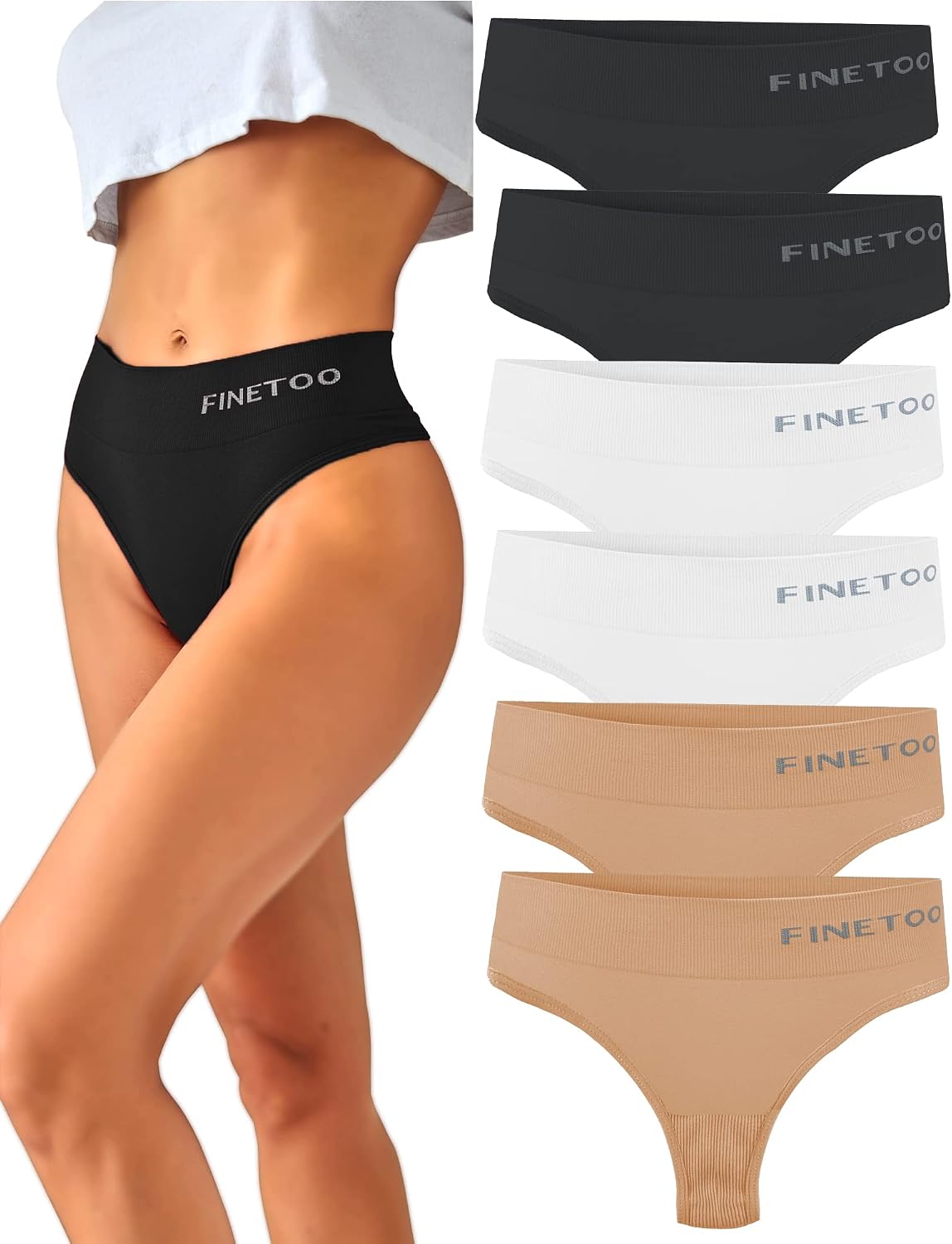 Detalle 2 de FINETOO string thongs 6-pack