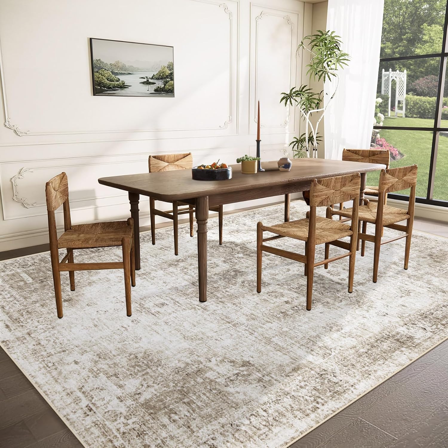 Detalle de Area Rug 10x12 Washable Rug for Living Room