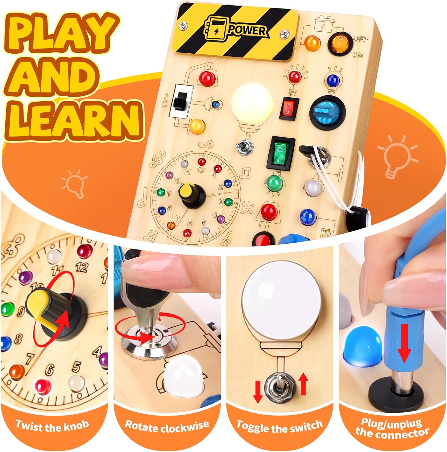 Thumbnail 1 de Grarain Busy Board for Toddlers 6.7in