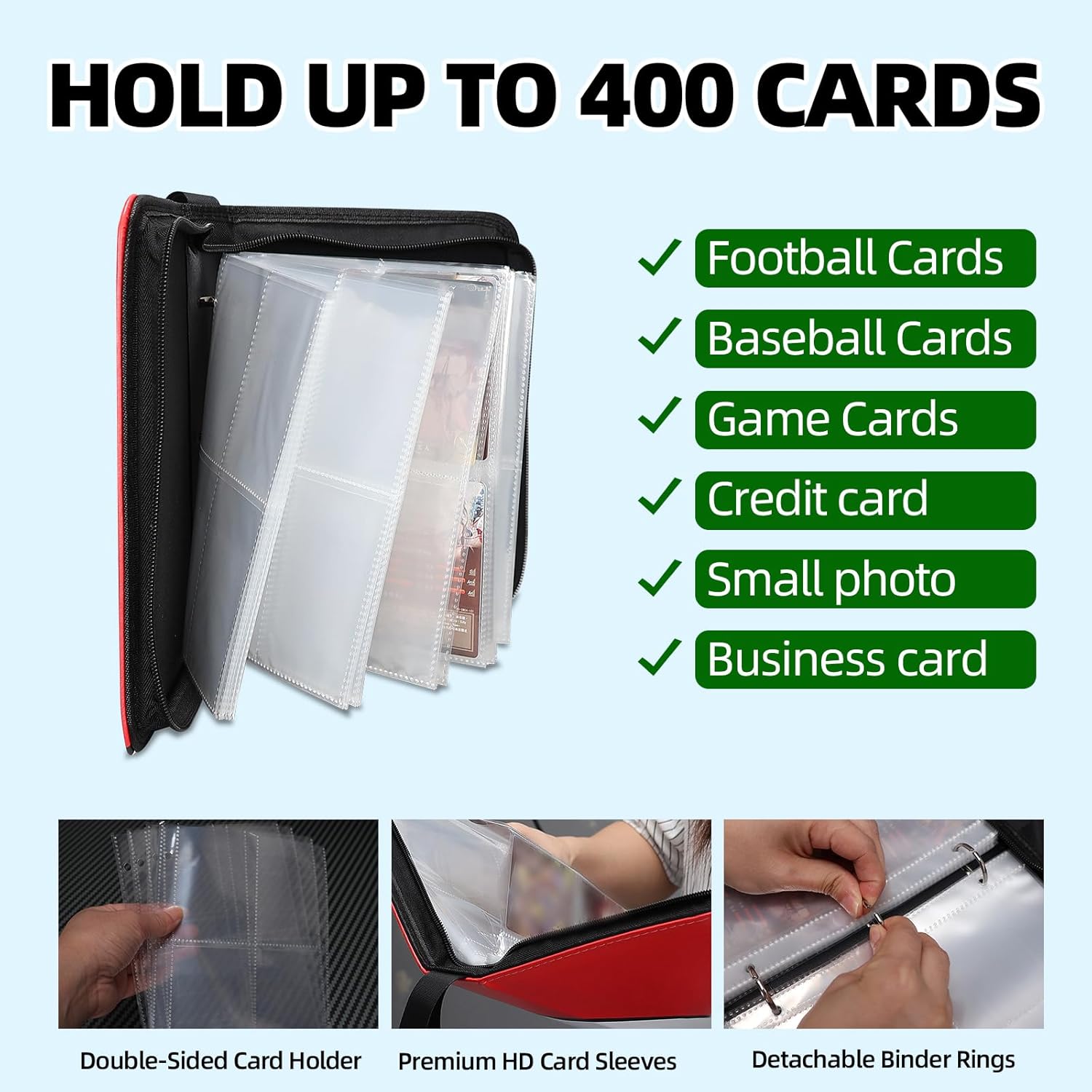 Thumbnail 4 de Collectible Trading Card Album 4-Pocket Binder 📦