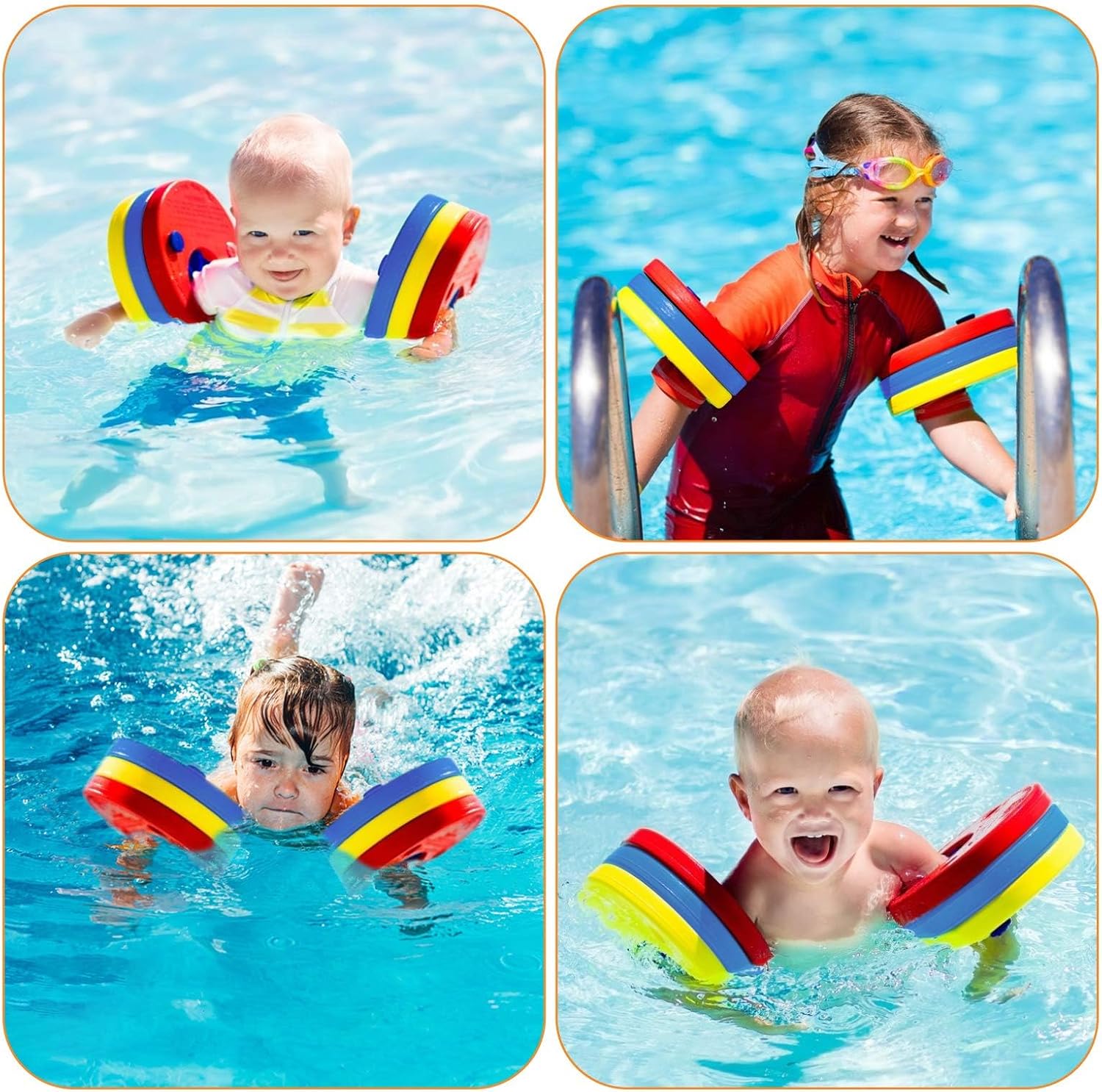 Thumbnail 3 de Manguitos Flotantes de Natación Amazluck: 6 paneles de espuma para niños 2–6 años