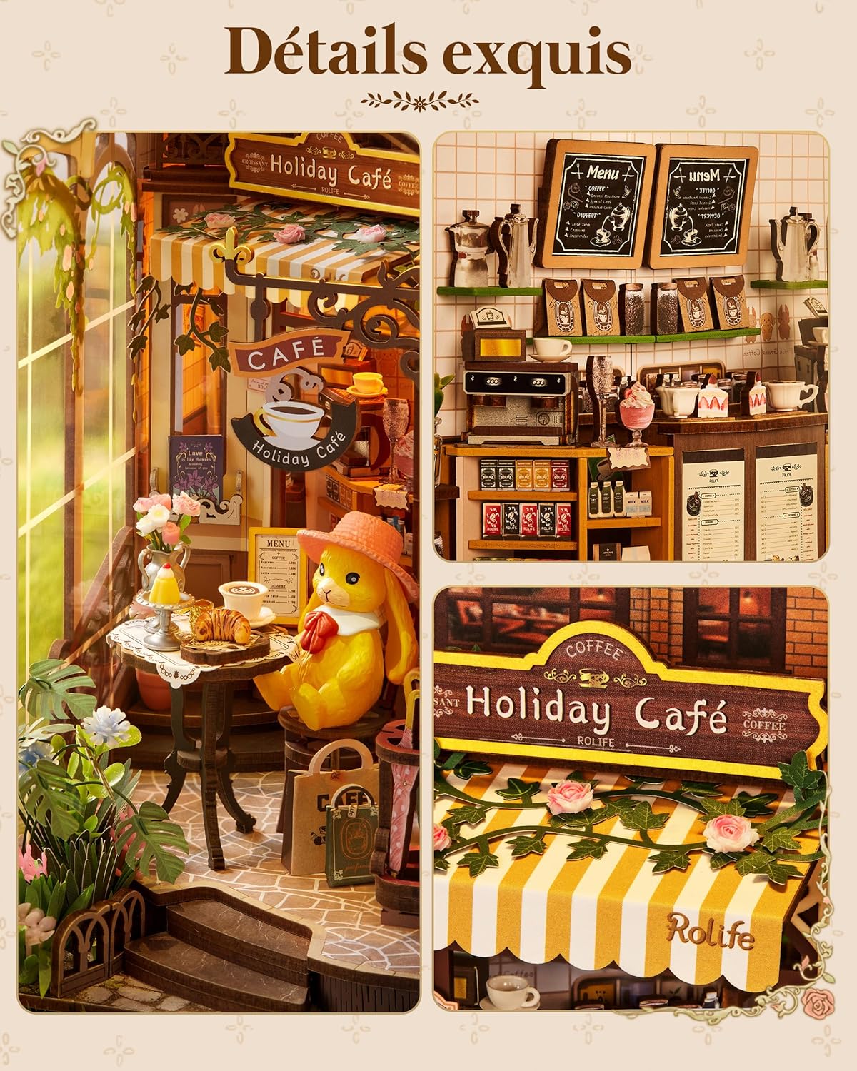 Thumbnail 5 de Rolife Book Nook Café 3,5 h 📚