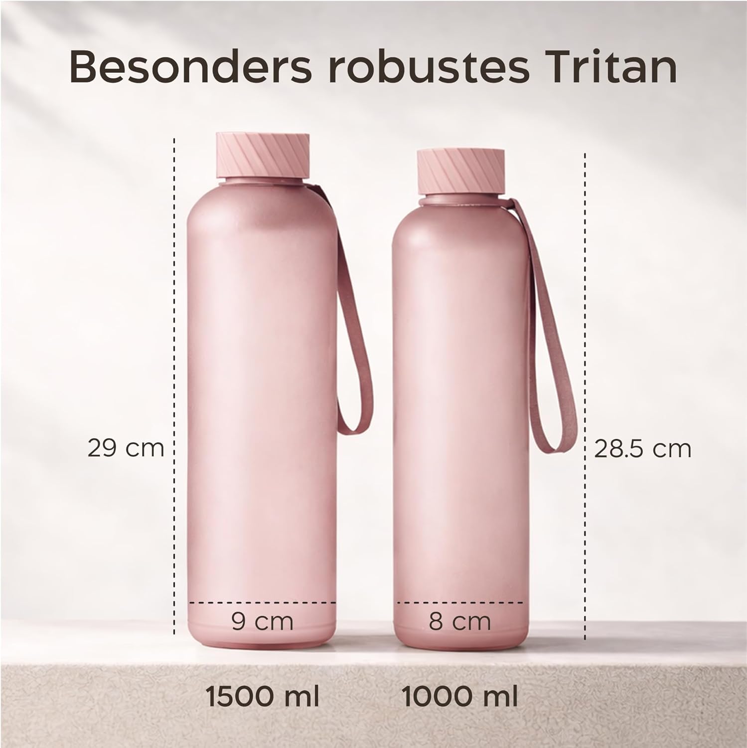 Thumbnail 2 de Twinzee Trinkflasche 1L – Kohlensäuregeeignet, auslaufsicher, BPA-frei, spülmaschinenfest (Rosa)