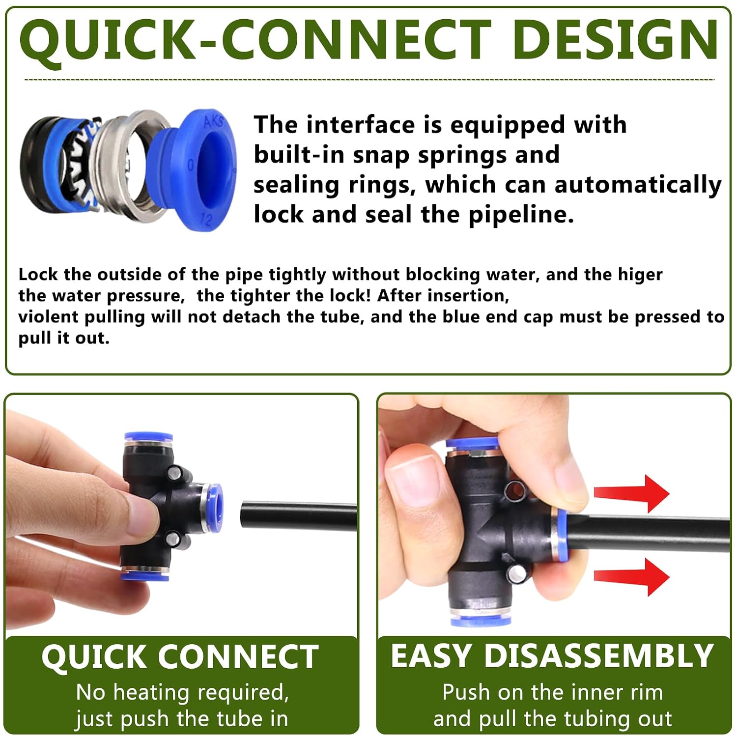 Thumbnail 2 de 164FT/50M Irrigation System Kit Automatic Drip Irrigation with 202PCS Tubing & Accessories