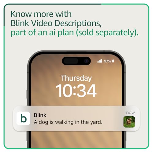 Detalle de Blink Mini Pan-Tilt Camera: 360° Indoor Security with Alexa Compatibility