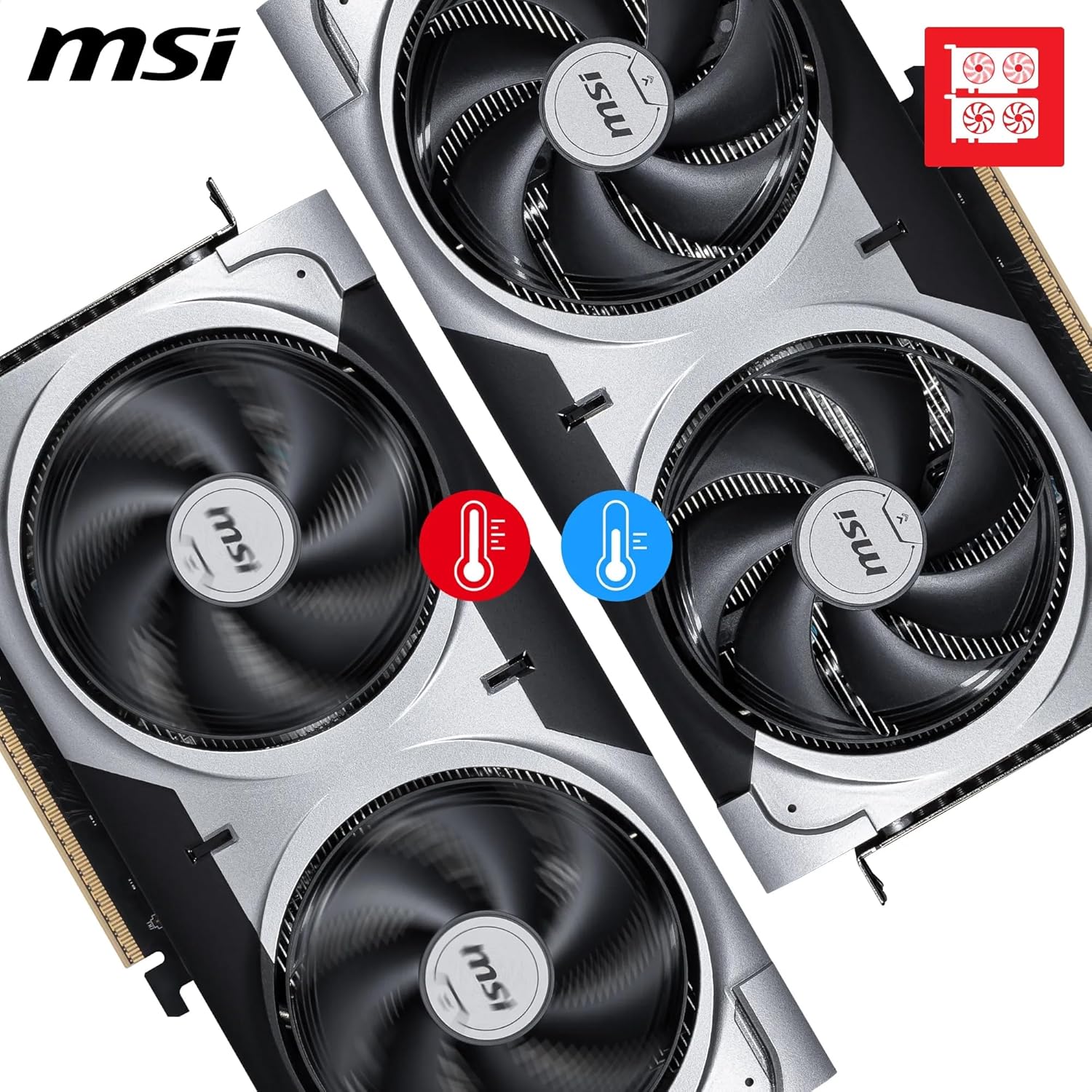 Thumbnail 2 de MSI GeForce RTX 5060 Ti 8GB VENTUS 2X OC PLUS graphics card (PCIe 5.0, dual-fan, HDMI 2.1b/DisplayPort 2.1b)
