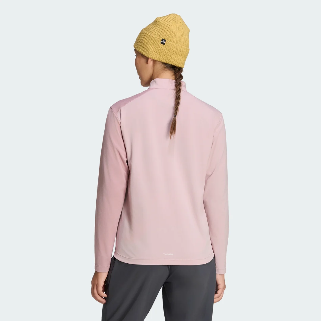 Detalle 2 de Camiseta manga larga Terrex Multi Climacool 1/2 Zip de Adidas – color violeta