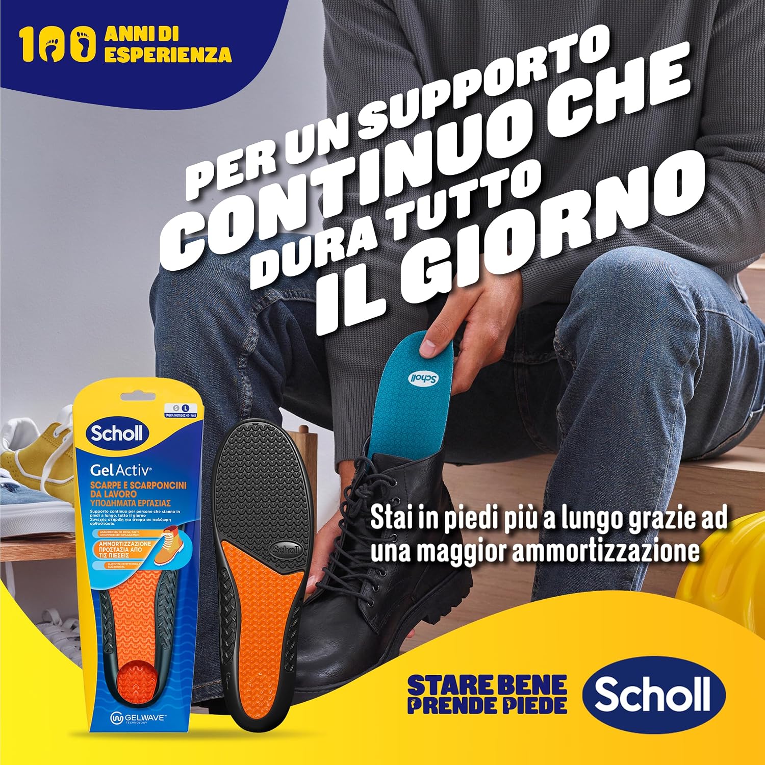 Detalle de Dr. Scholl’s GelActiv Solette GelWave per scarpe e scarponcini da lavoro (taglia 40-46,5)