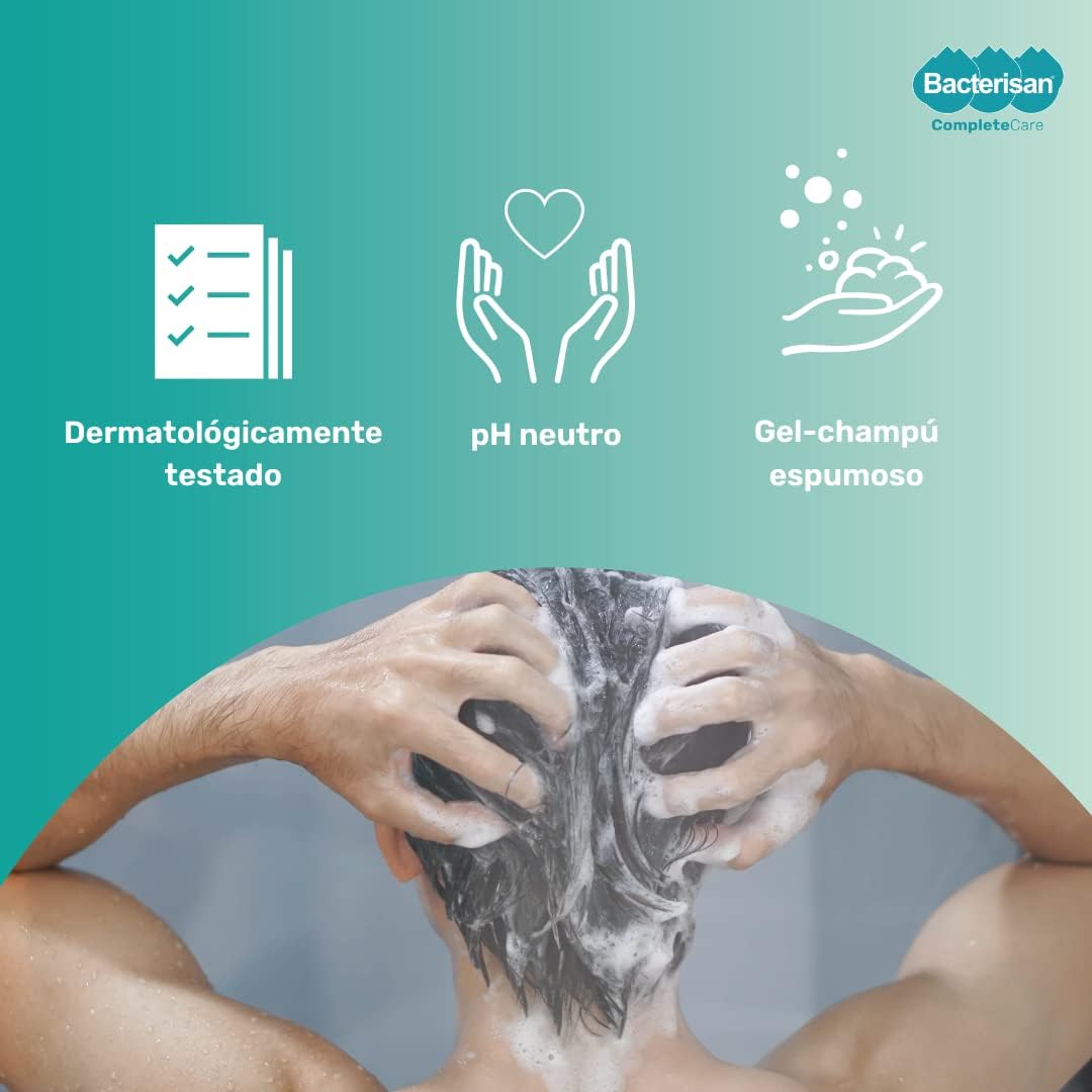 Detalle 2 de BACTERISAN Hospigel 5L: Gel shampoo dermo-ecologico, ph neutro e biologico per uso quotidiano