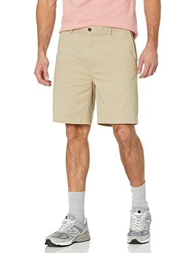 Detalle de Amazon Essentials Pantalones Cortos Chinos Bermudas 9" para Hombre – Gris topo oscuro, 29W
