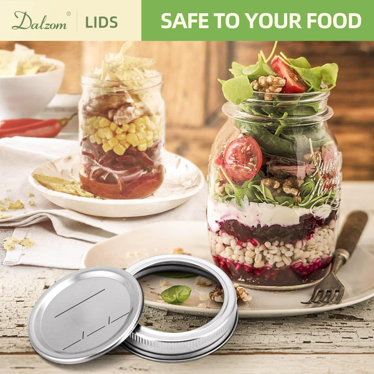 Thumbnail 4 de Dalzom 48Pcs canning lids with rings
