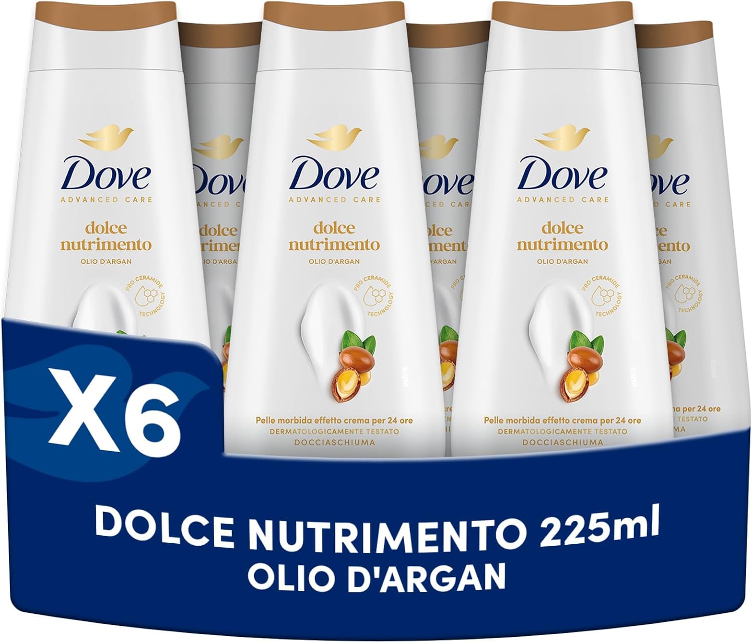 Thumbnail 6 de Dove Scrub Delicato: Bagnoschiuma Idratante per il microbioma, 6x225 ml