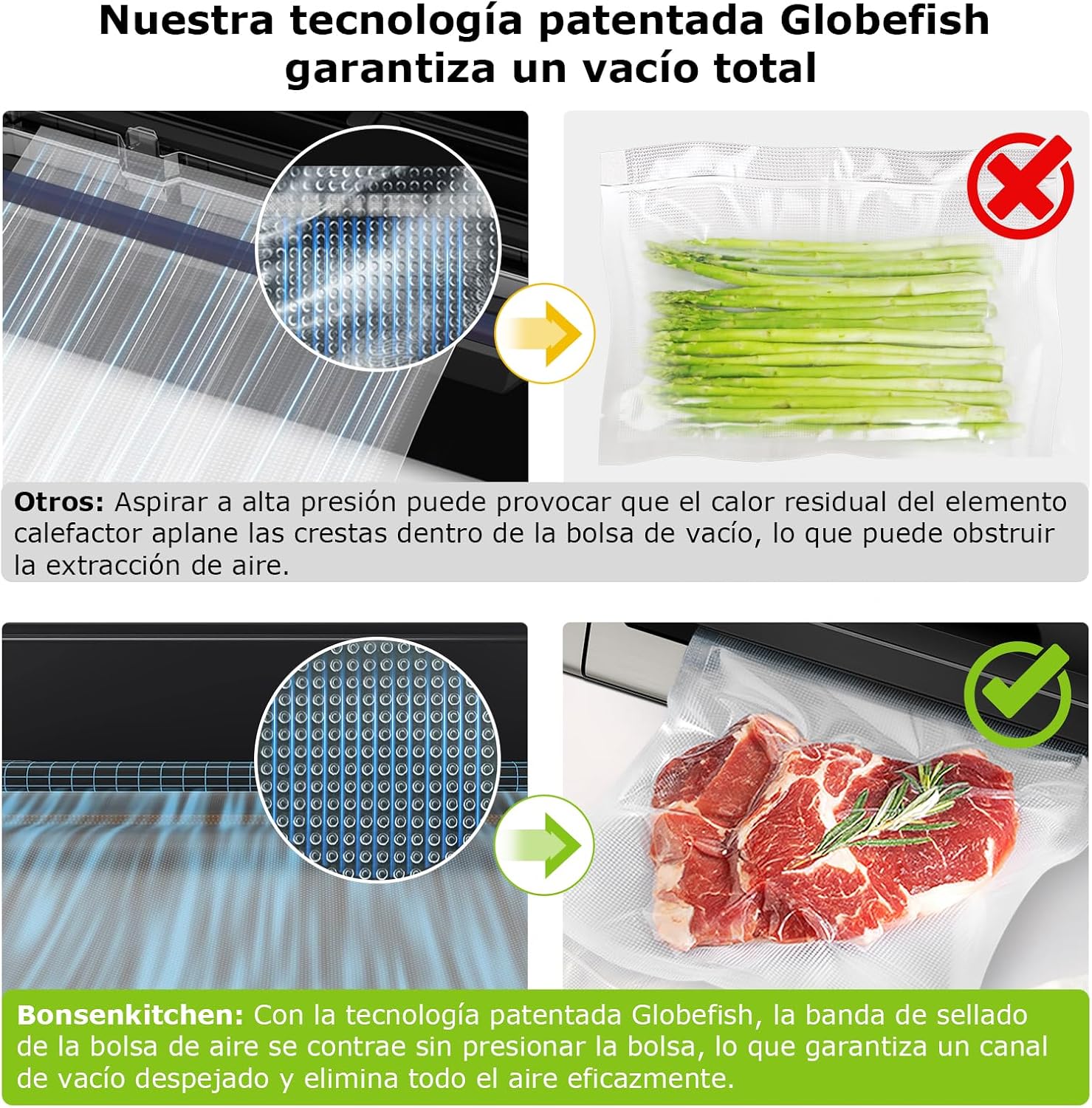 Thumbnail 4 de Bonsenkitchen Envasadora al Vacío Potente 4 bombas