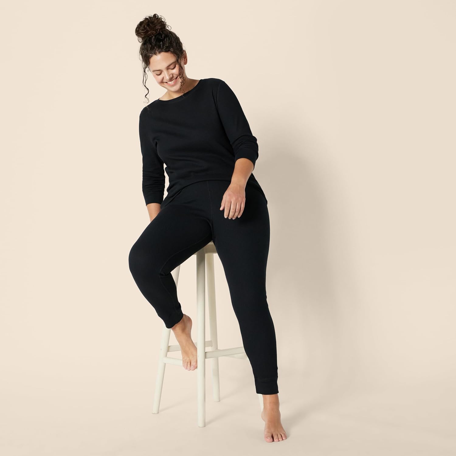 Thumbnail 6 de Amazon Essentials Damen Waffelpiqué-Pyjama-Set (Slim Fit, 2-teilig, Langarm)