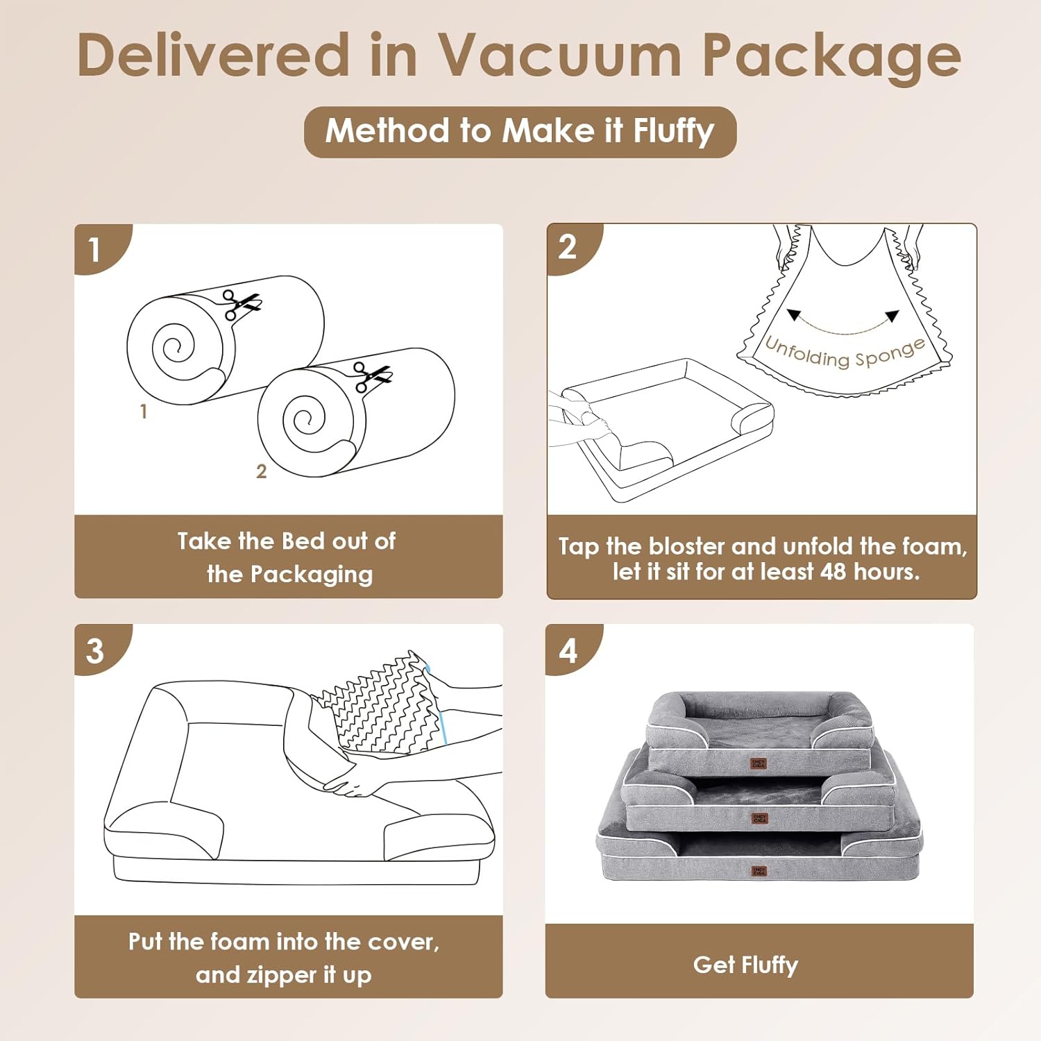 Thumbnail 6 de EHEYCIGA Panier Chien XXL Orthopédique Memoire