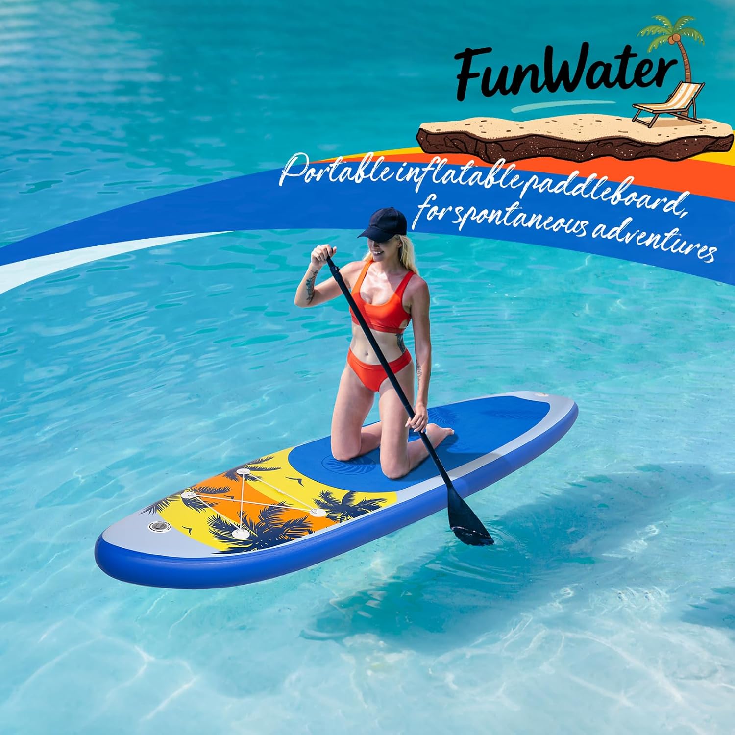 Thumbnail 5 de FunWater Ultra-Light Inflatable Stand Up Paddle Board (SUP) with Accessories for Adults & Youth