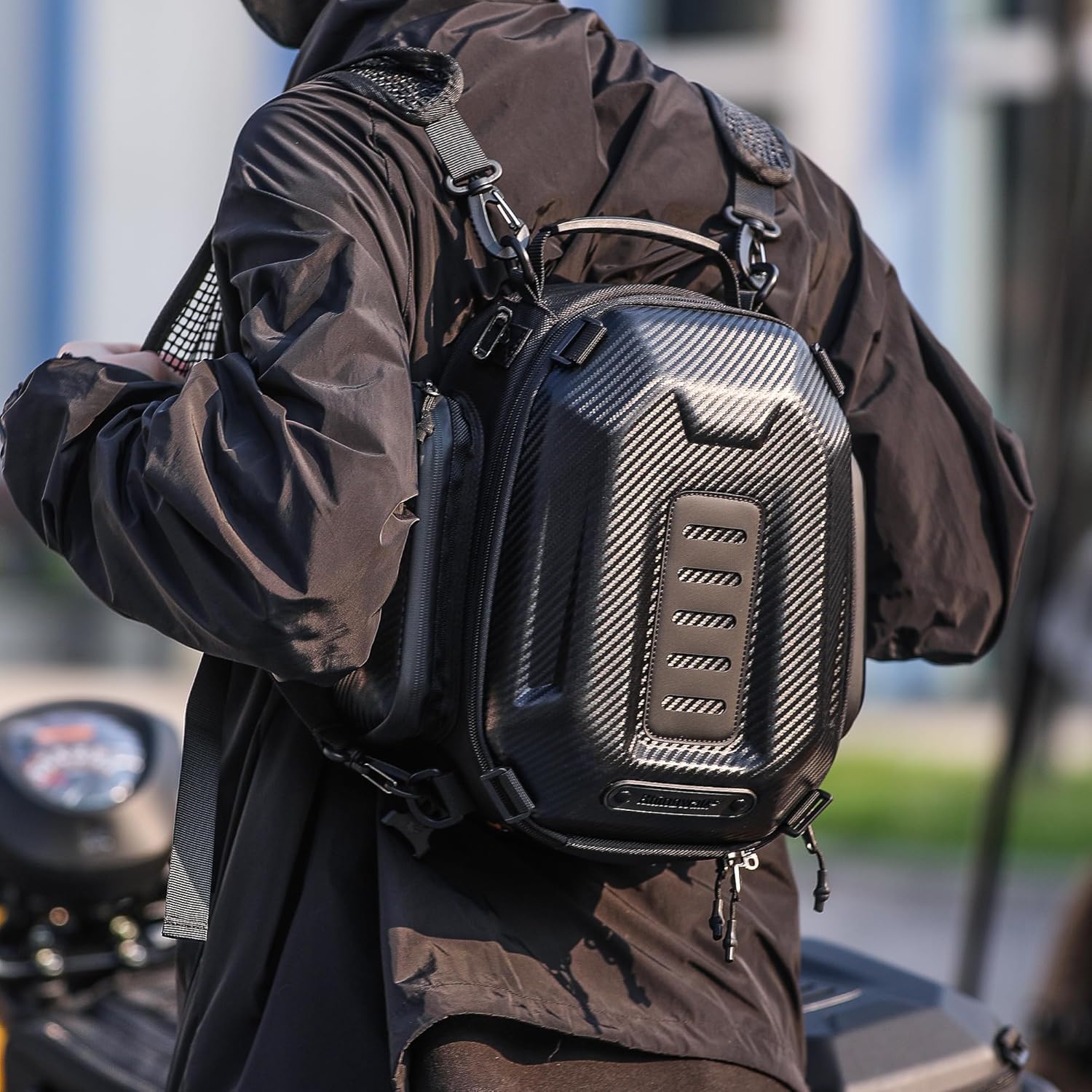 Thumbnail 5 de Rhinowalk Motorcycle Tail Bag Expandable 12L-18L