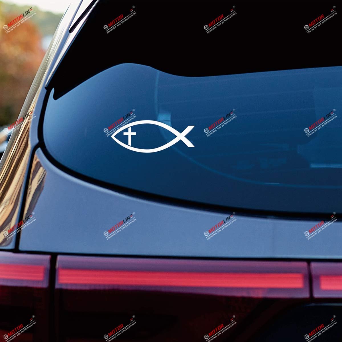 Thumbnail 1 de Ichthys vinyl car decal, 4-pack