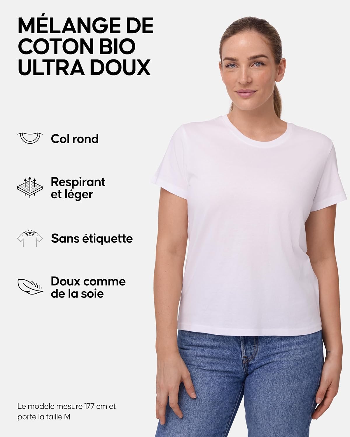Thumbnail 1 de DANISH ENDURANCE t-shirt femme coton bio 2 lots