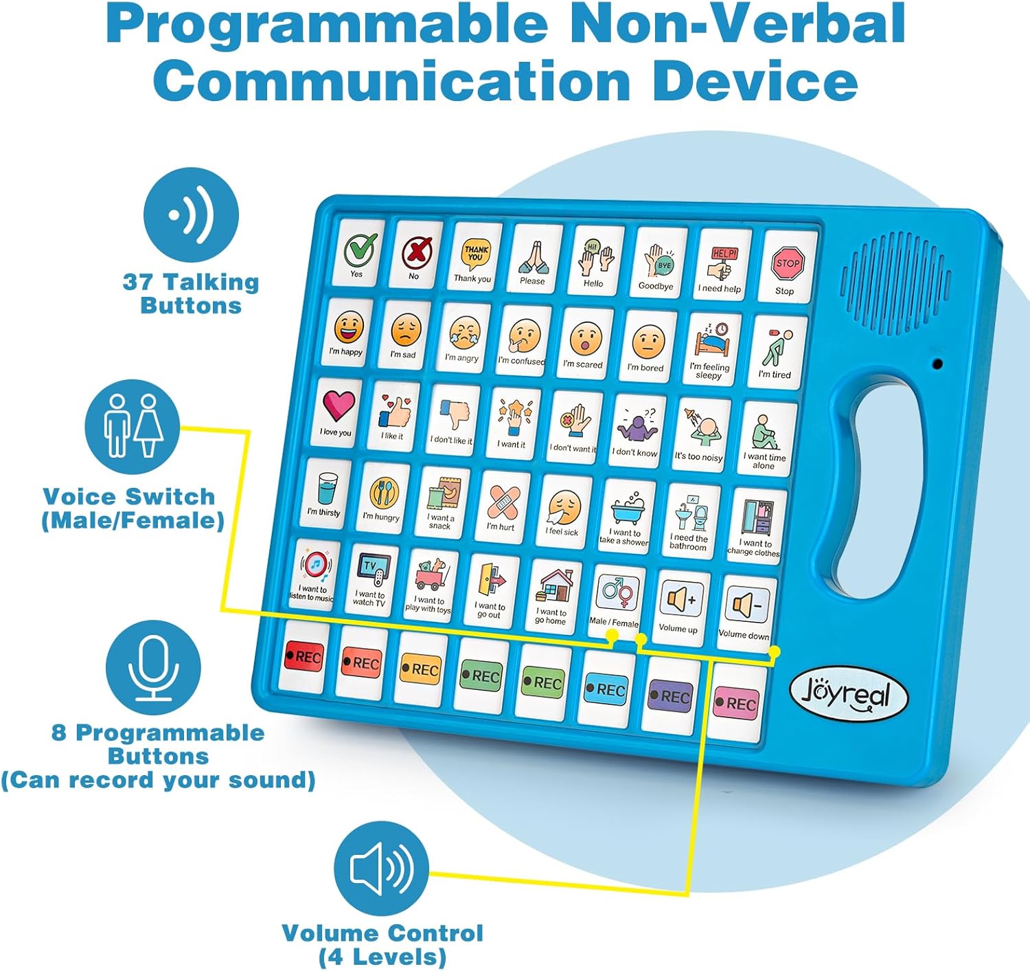 Thumbnail 1 de Joyreal AAC Device 8‑button communication tablet
