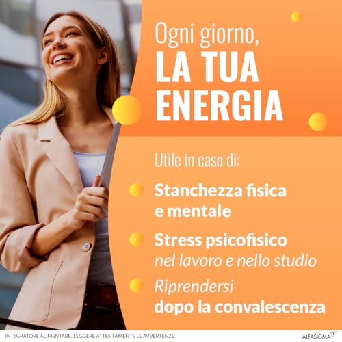 Detalle de Carnidyn Plus: integratore in bustine per energia e concentrazione, gusto arancia