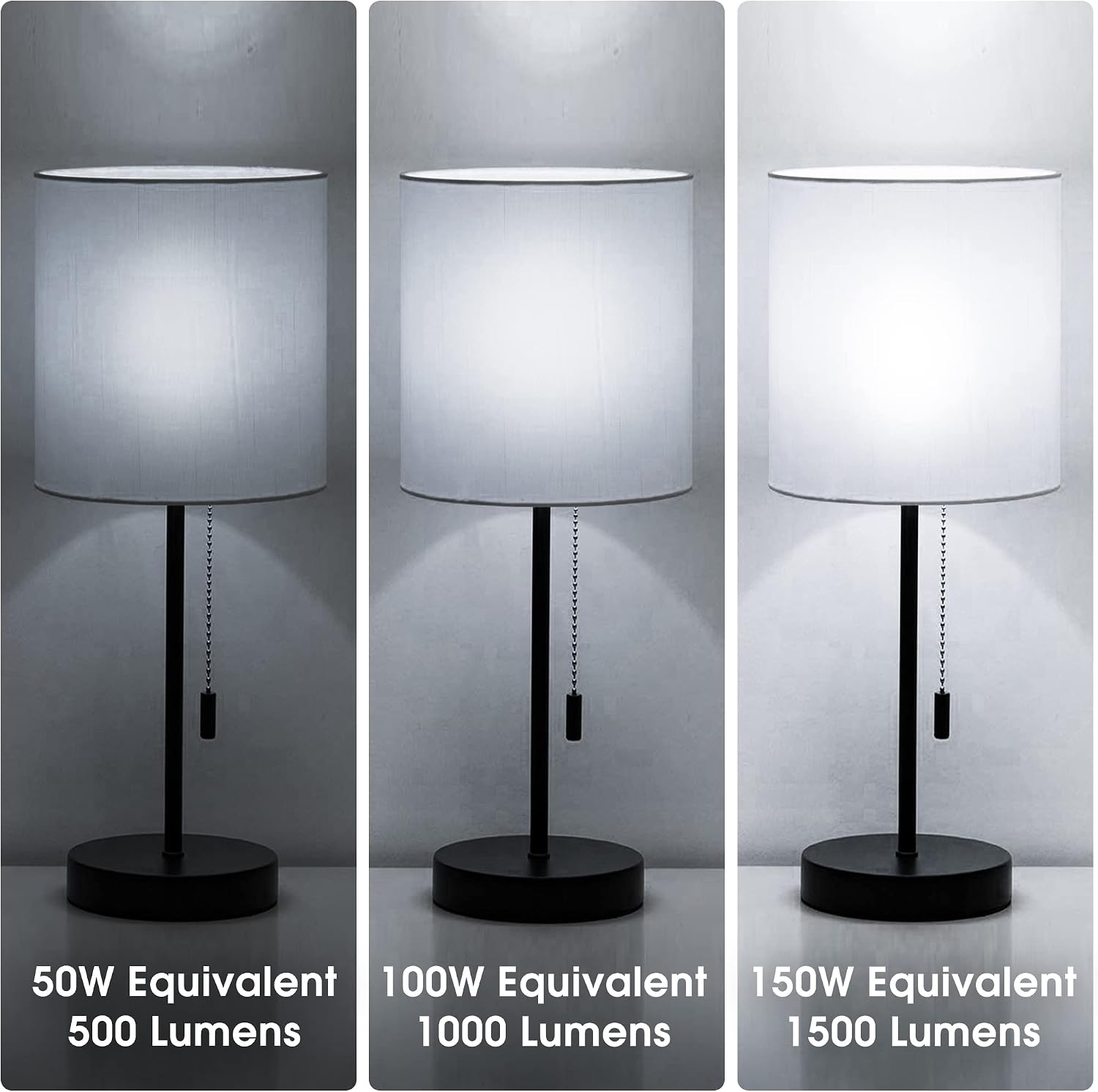 Detalle 1 de Briignite 3-Way A19 LED Bulbs, 5000K Daylight, E26 Base, 2-Pack