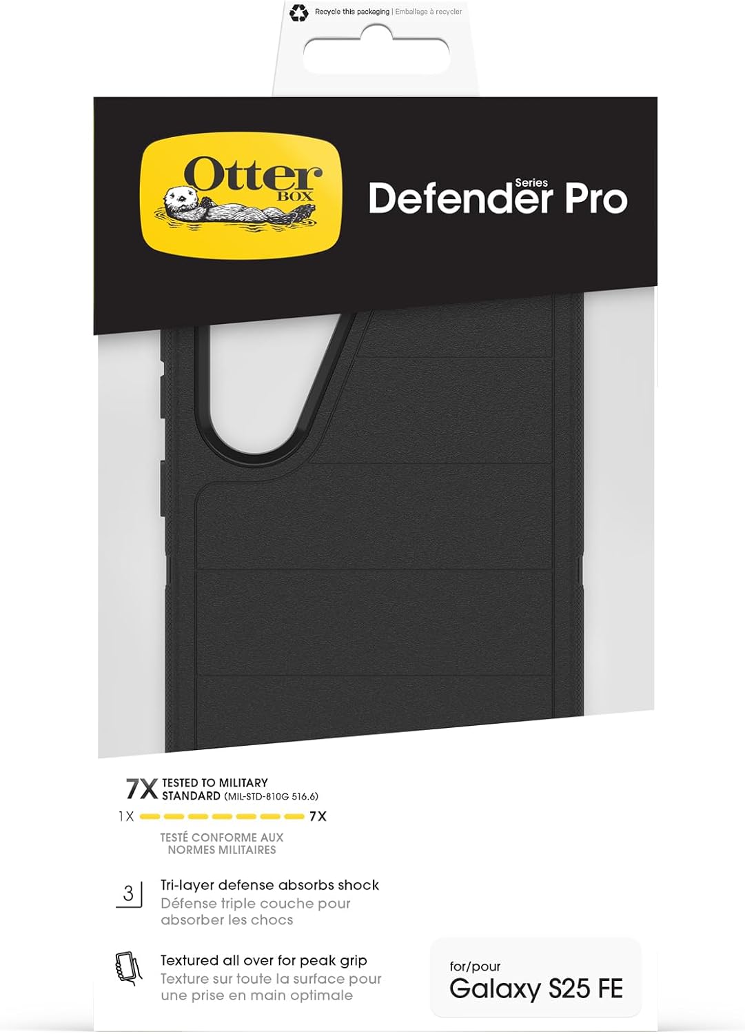 Detalle 1 de OtterBox Defender Series Pro pour Samsung Galaxy S25 FE — coque ultra-protectrice, design 360°