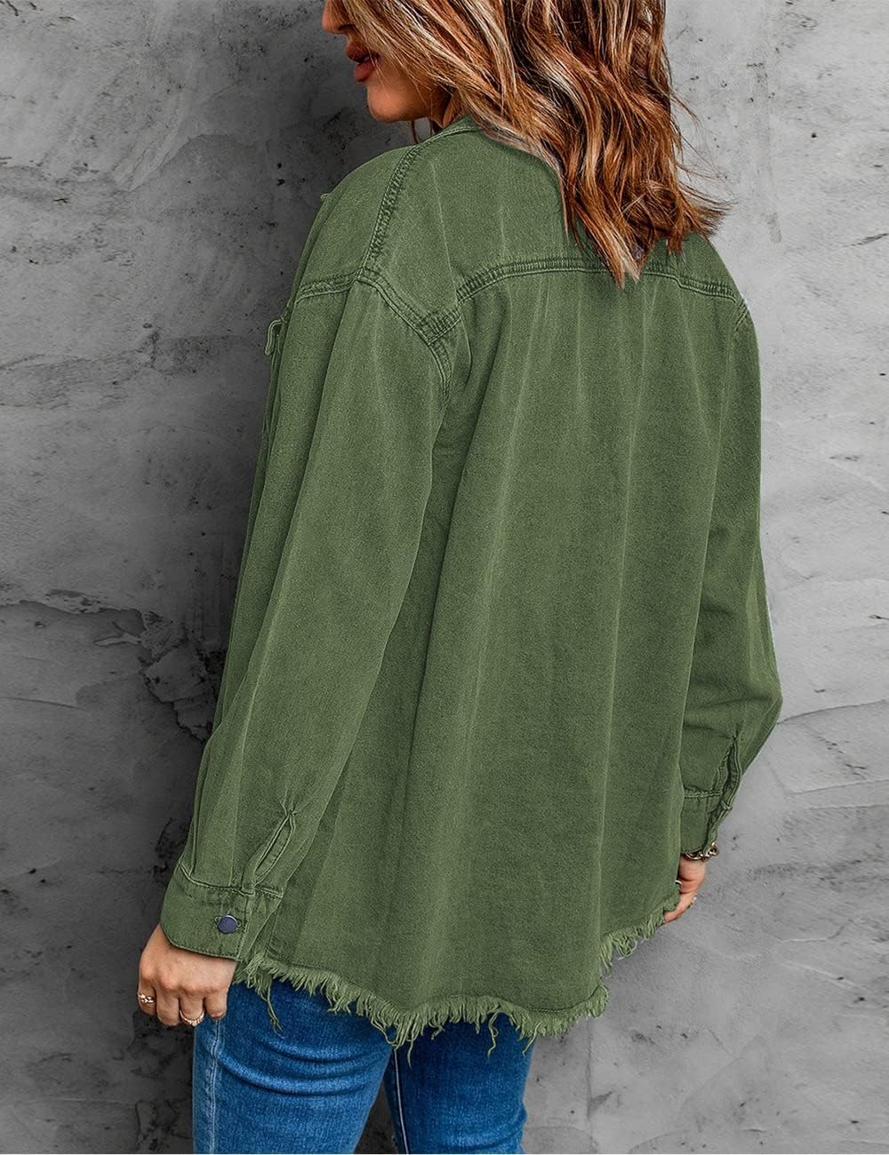 Thumbnail 1 de Vetinee Oversized Denim Shacket with Pockets