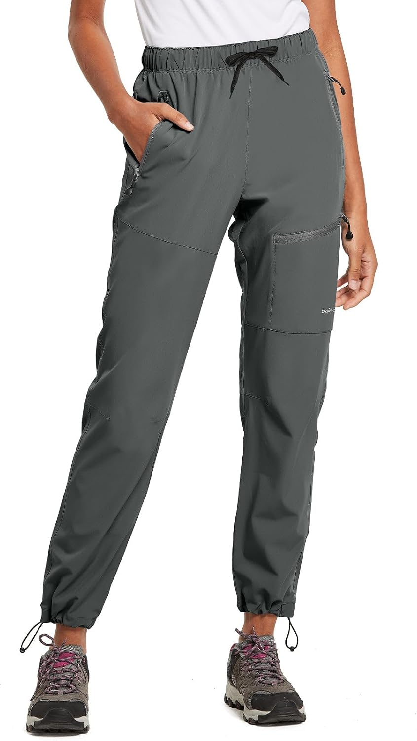 Detalle de Baleaf Women's Hiking Pants: Quick-Dry, Water-Resistant, Elastic-Waist Cargo Pants